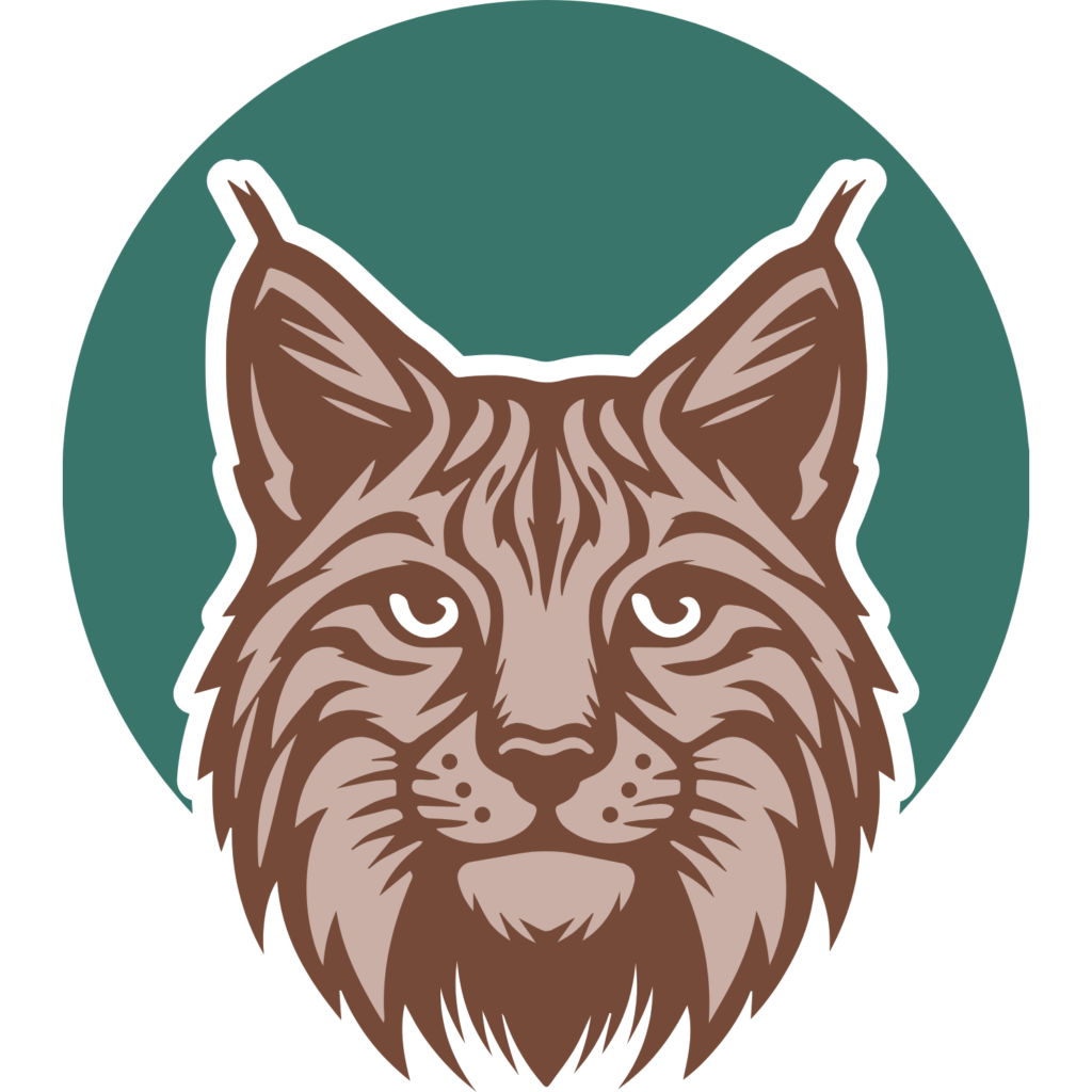 FSPVP logo with green circle behind the head of a bobcat looking right at the viewer.