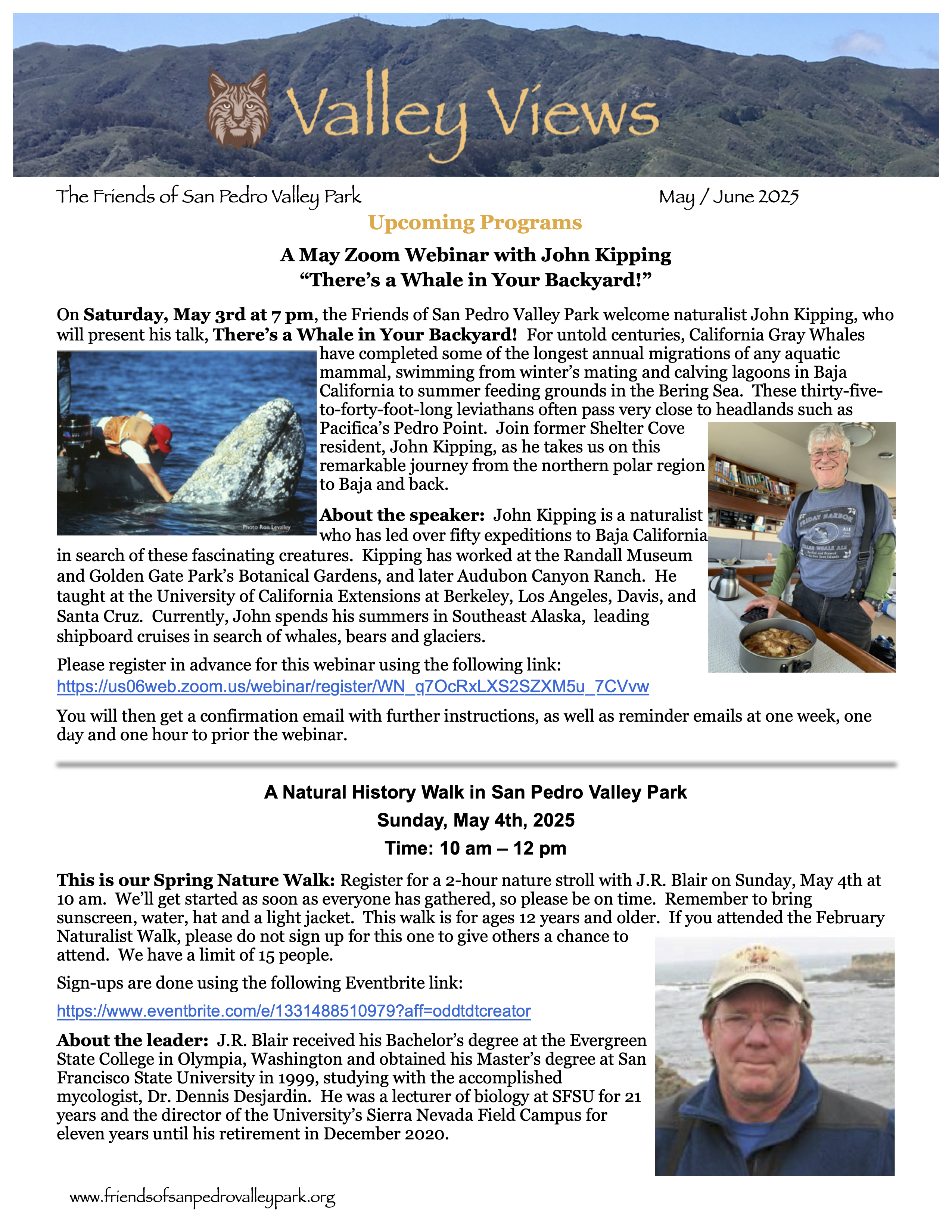 The cover of the May-Jun 2025 Valley Views Newsletter